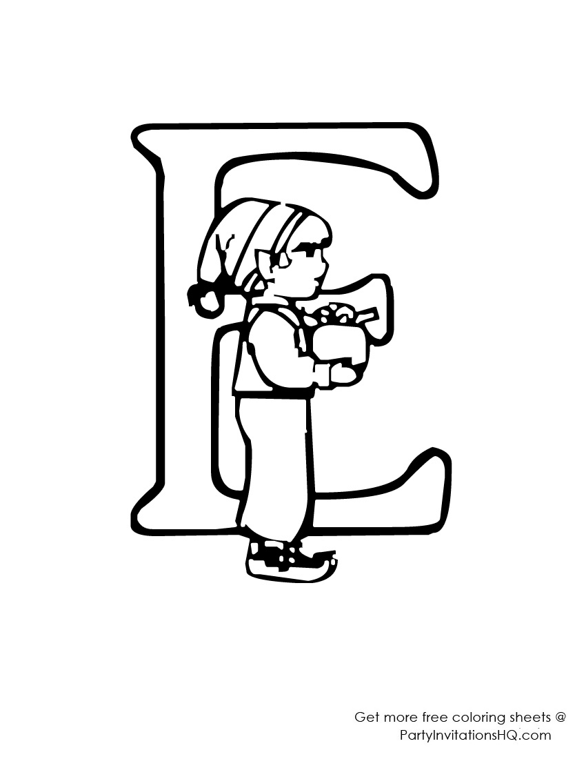 Coloriage de l'alphabet avec des lettres illustrées et des éléments ludiques