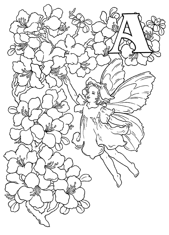 Coloriage de l'alphabet avec des lettres décorées