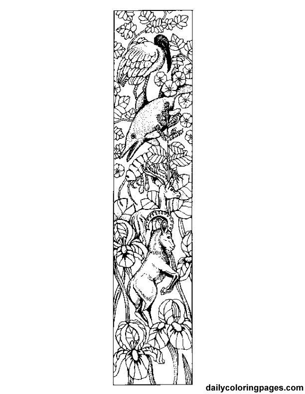 Coloriage de l'alphabet avec des lettres stylisées et des éléments décoratifs