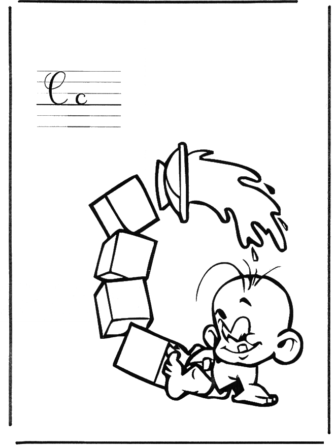 Coloriage de l'alphabet avec des illustrations ludiques