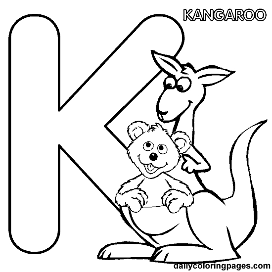 Coloriage de l'alphabet illustré avec des personnages amusants