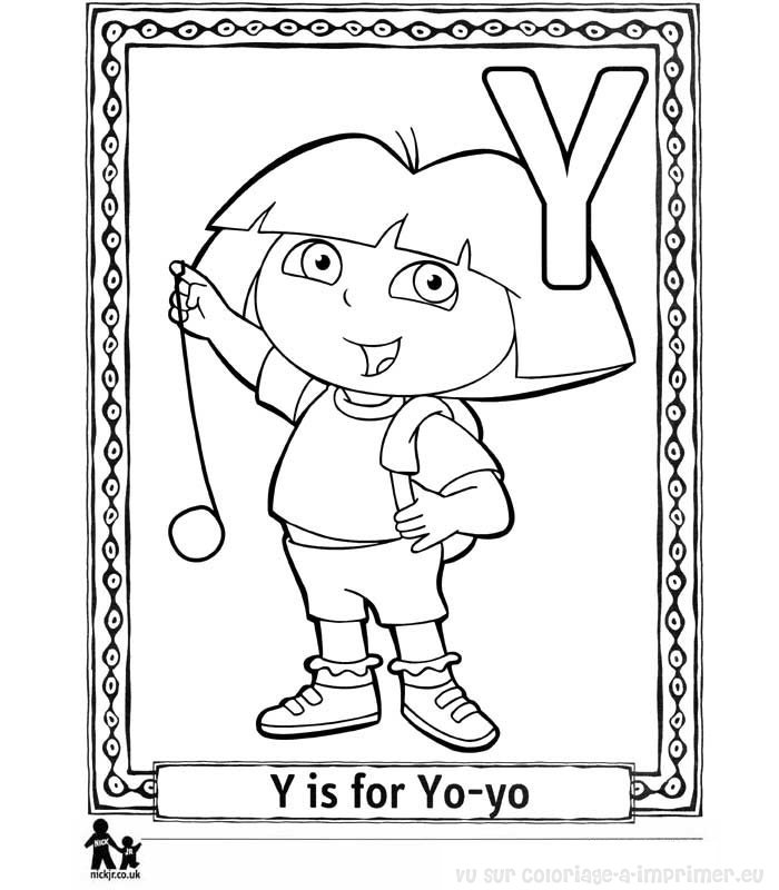 Coloriage de l'alphabet avec des lettres stylisées entourées d'éléments ludiques