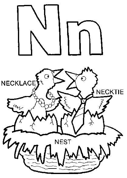 Coloriage de l'alphabet avec des lettres décorées et des éléments ludiques
