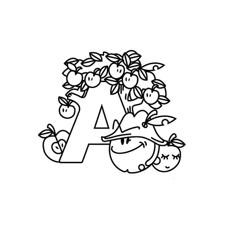 Coloriage de l'alphabet en lettres stylisées et décoratives