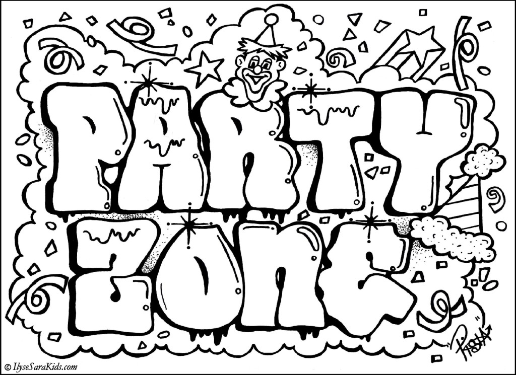 Coloriage de l'alphabet avec des lettres décorées et des éléments ludiques
