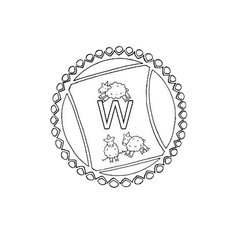 Coloriage d'un alphabet ludique avec des lettres décorées