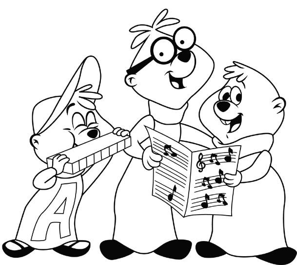 Alvin, Simon et Theodore en pleine aventure musicale dans un décor naturel