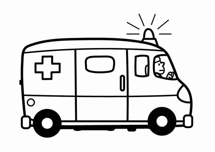 Un ambulancier en action avec son véhicule dans un décor urbain