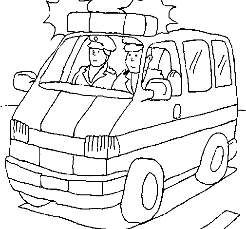 Coloriage Ambulance #45457 à imprimer Coloriage Ambulance #45457 à imprimer