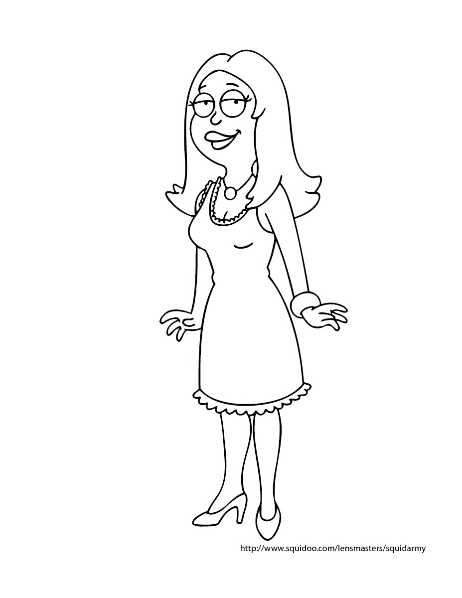 Coloriage d'American Dad avec Stan et Roger en pleine action