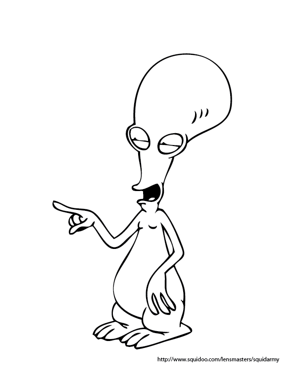 Coloriage d'American Dad avec Stan et son chien dans leur salon Coloriage d'American Dad avec Stan et son chien dans leur salon