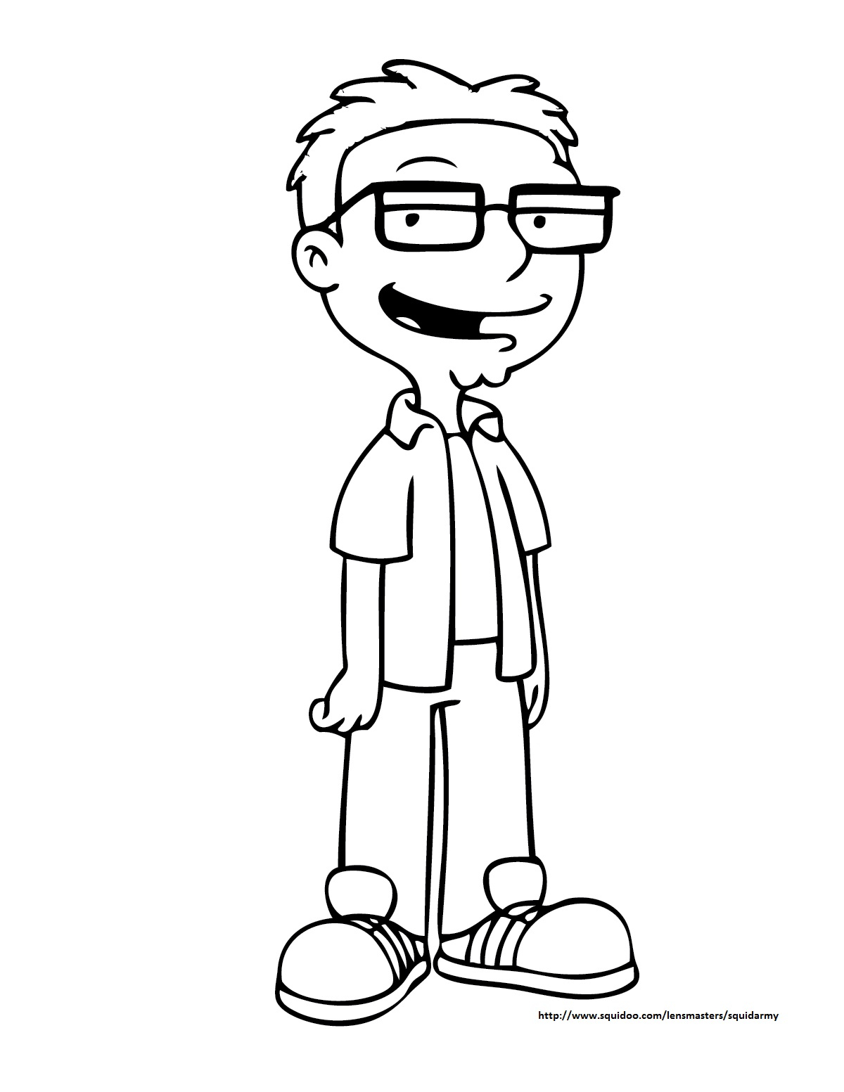 Coloriage d'American Dad : Stan Smith et son environnement familier