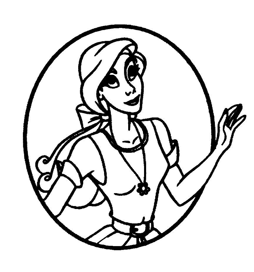 Coloriage d'Anastasia avec un décor royal et une ambiance de voyage