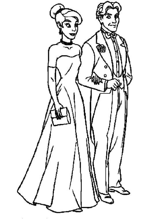 Coloriage d'Anastasia avec un beau décor de château