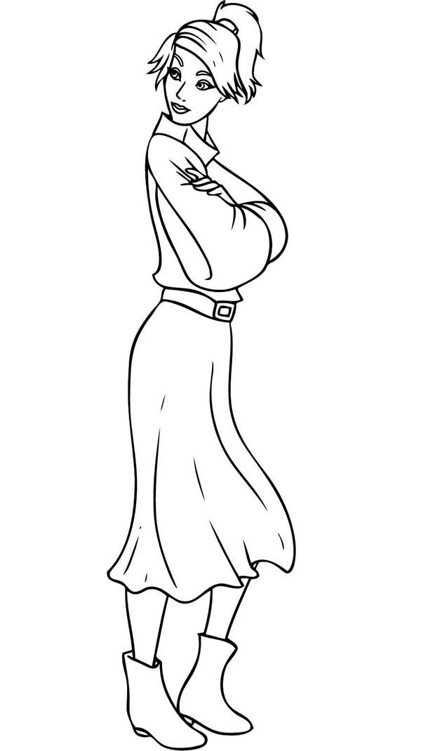 Anastasia dans une scène de pose élégante avec des détails floraux