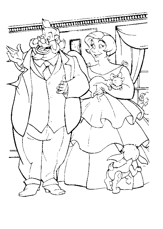 Coloriage d'Anastasia en pleine aventure dans un décor royal