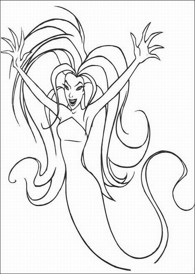 Coloriage d'Anastasia dans un paysage d'hiver