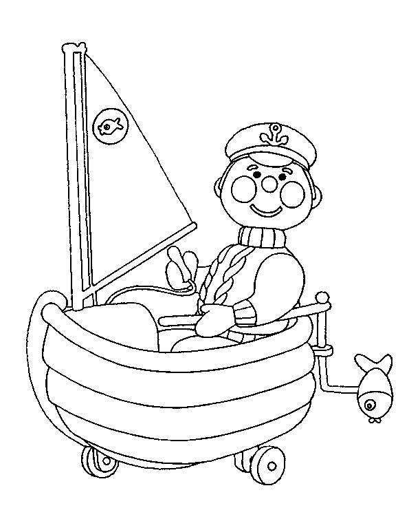 Andy Pandy et son ami dans un jardin verdoyant