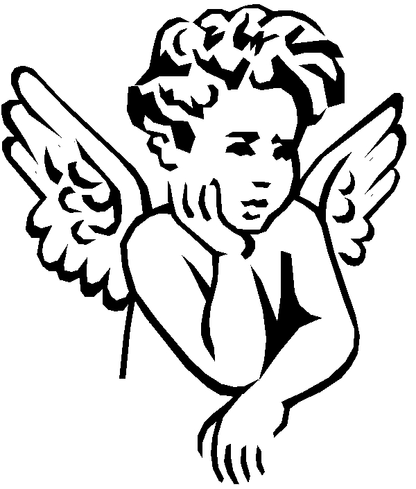 Un ange tenant une étoile au-dessus d'un paysage nuageux