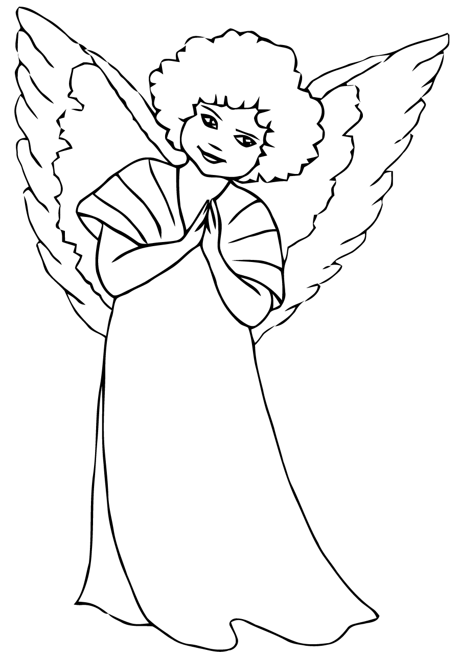 Un ange flottant dans un ciel nuageux avec une harpe