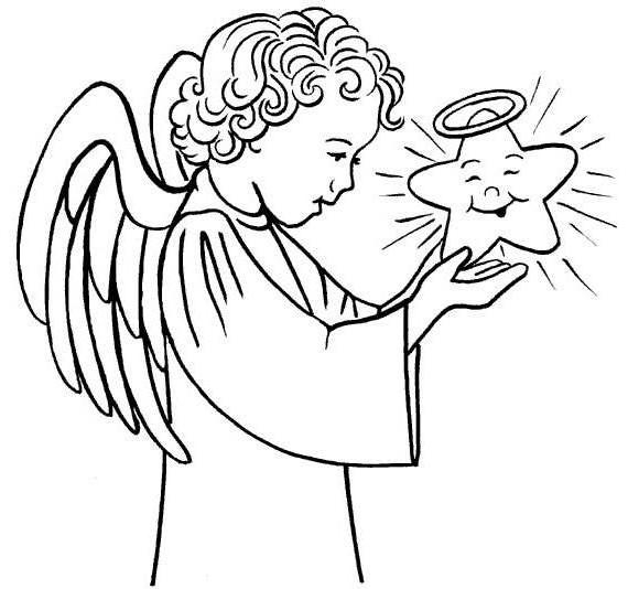 Un ange bienveillant veillant sur un nuage