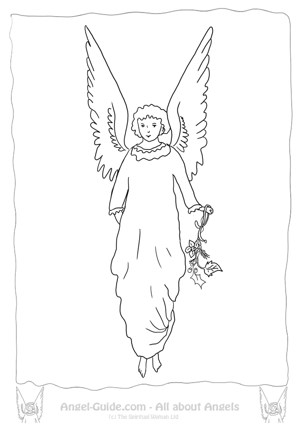 Un ange souriant tenant une étoile dans un ciel étoilé