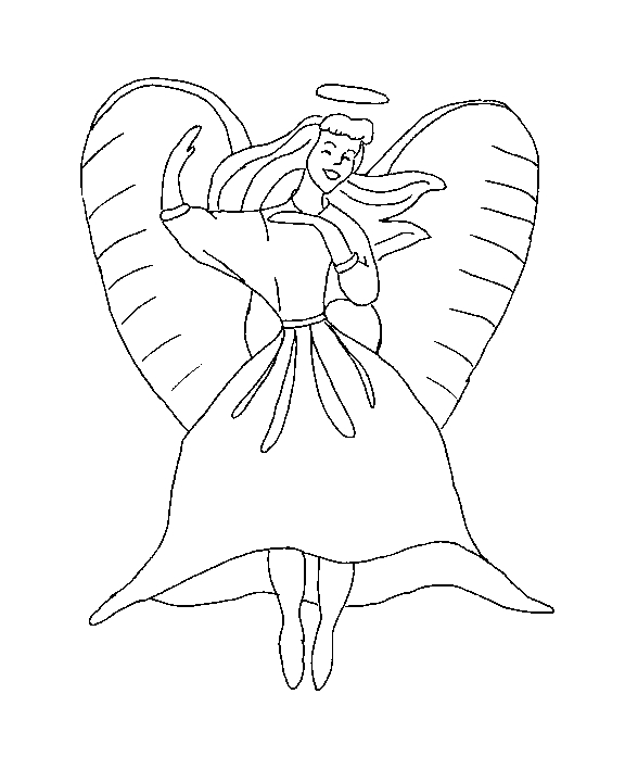 Un ange avec des ailes déployées sur un nuage doux