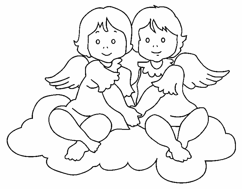Un ange souriant tenant une étoile dans un ciel étoilé
