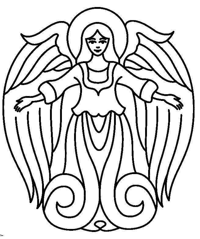 Un ange avec des ailes déployées se tenant au-dessus d'un nuage
