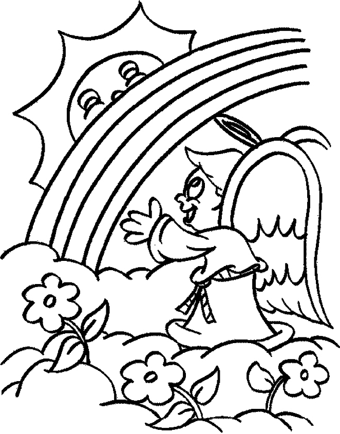 Un ange aux ailes déployées dans un ciel étoilé