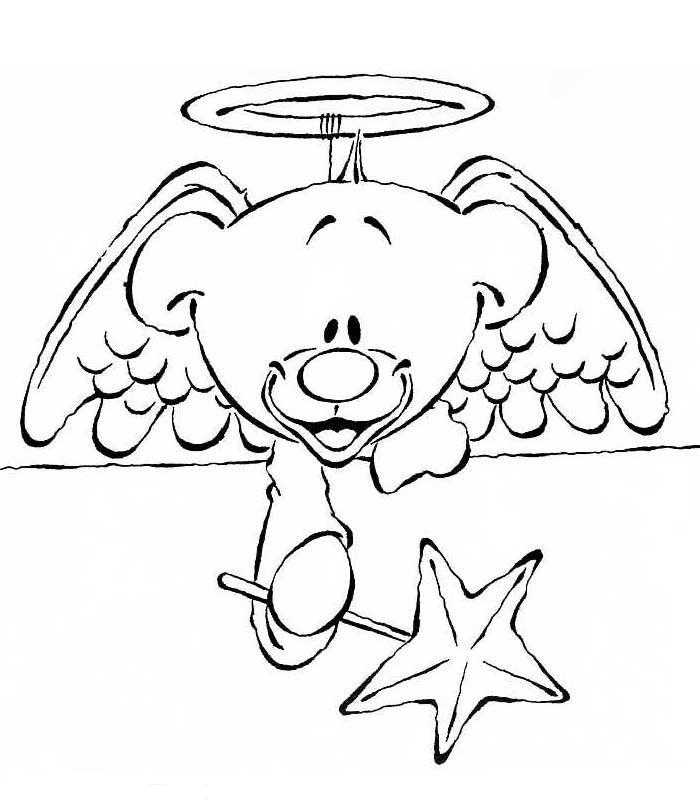 Un ange au sourire bienveillant dans un ciel étoilé