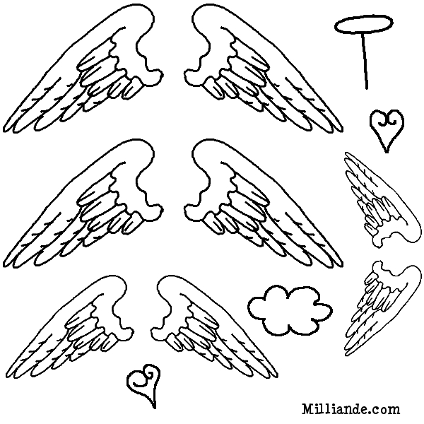 Un ange bienveillant flottant dans les nuages