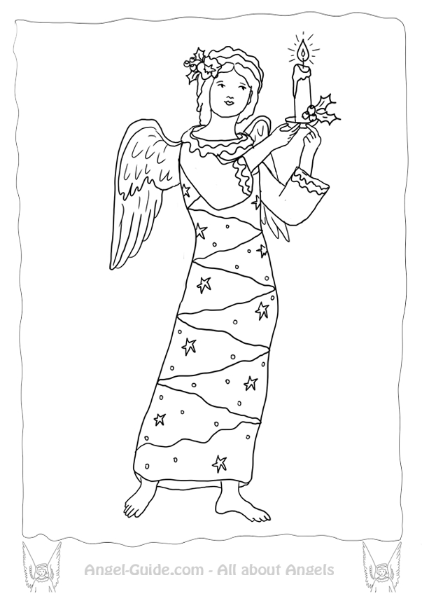 Un ange aux ailes déployées dans un ciel étoilé