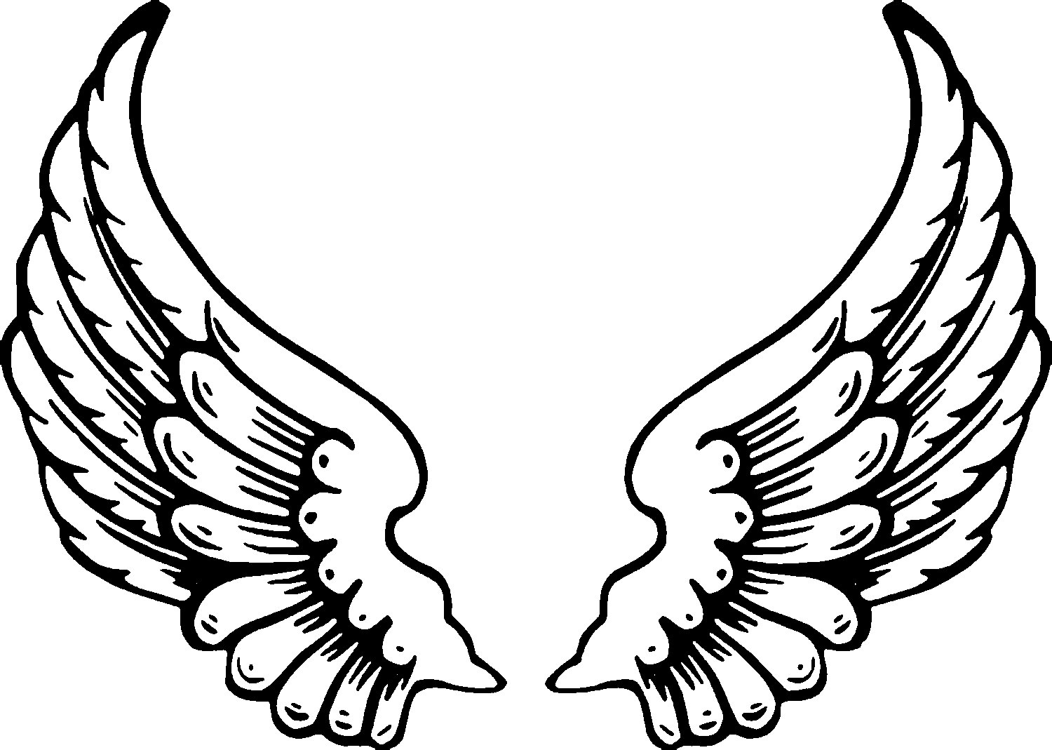 Un ange aux ailes déployées dans un ciel étoilé