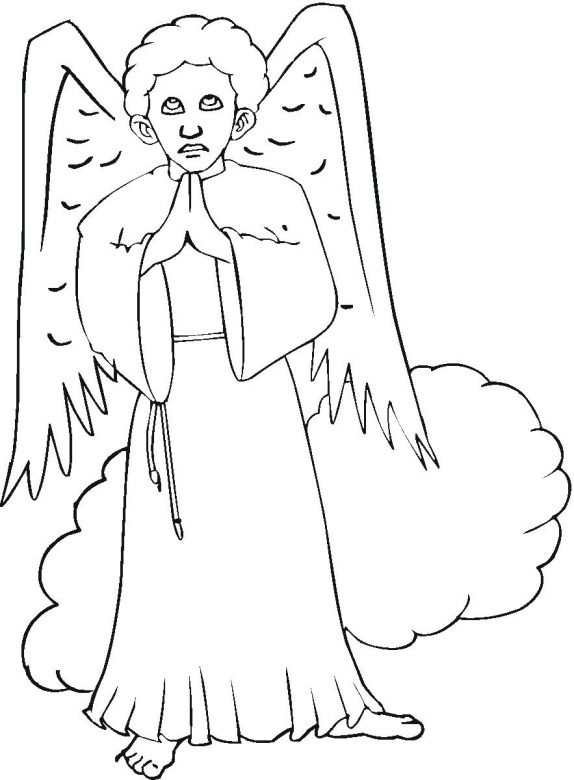 Un ange veille paisiblement dans un ciel étoilé