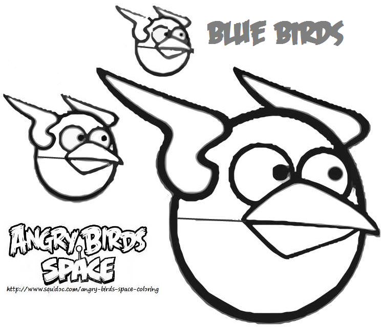 Coloriage d'un personnage d'Angry Birds en pleine expression