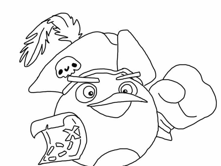 Coloriage d'un personnage Angry Birds en pleine action