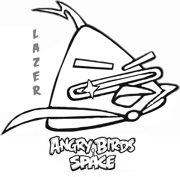 Coloriage d'un personnage des Angry Birds en pleine action