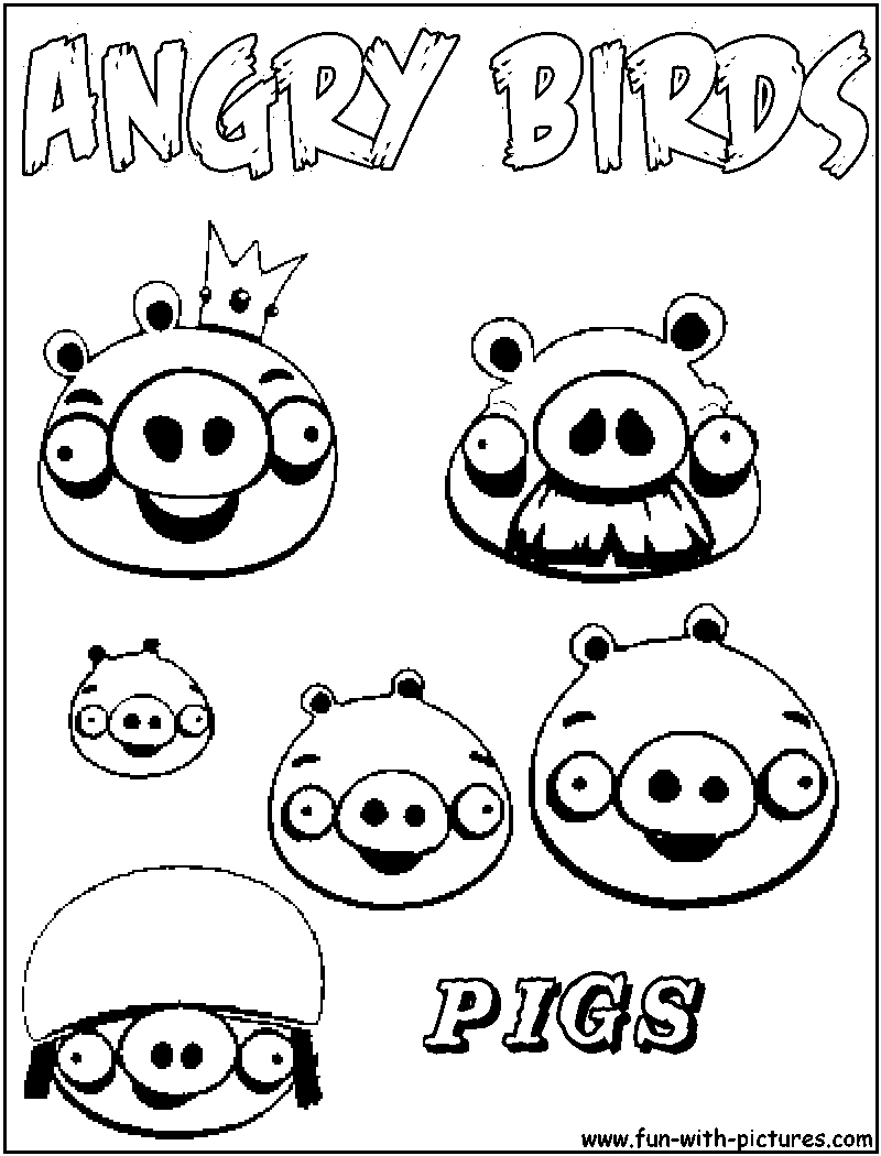 Coloriage d'Angry Birds en pleine action dans un paysage ludique