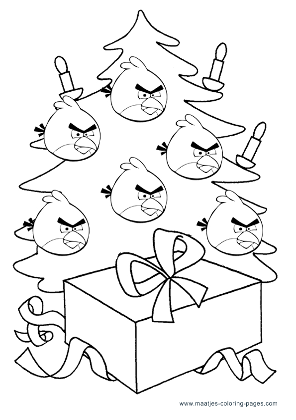 Coloriage d'un personnage Angry Birds avec un fond simple