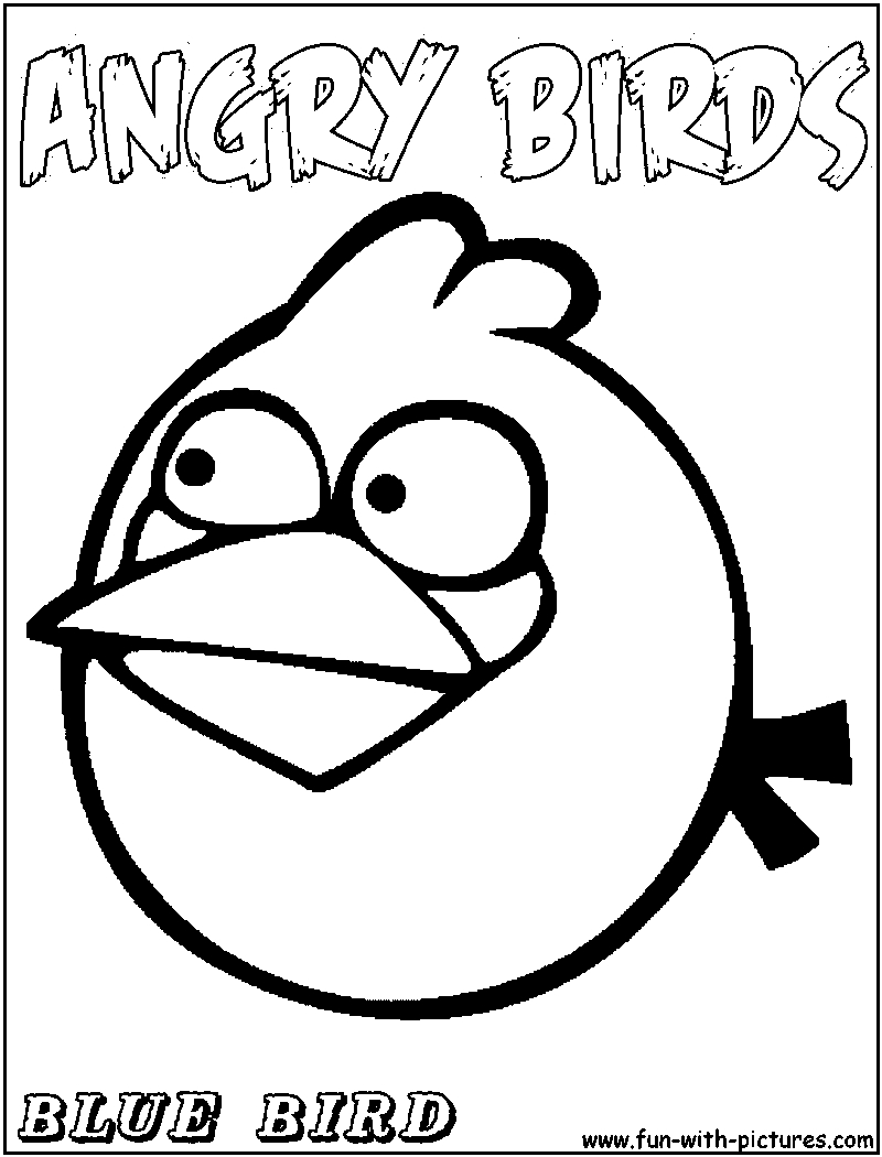 Coloriage d'un oiseau en colère des Angry Birds prêt à tirer