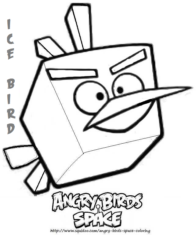 Coloriage d'un personnage d'Angry Birds en pleine action