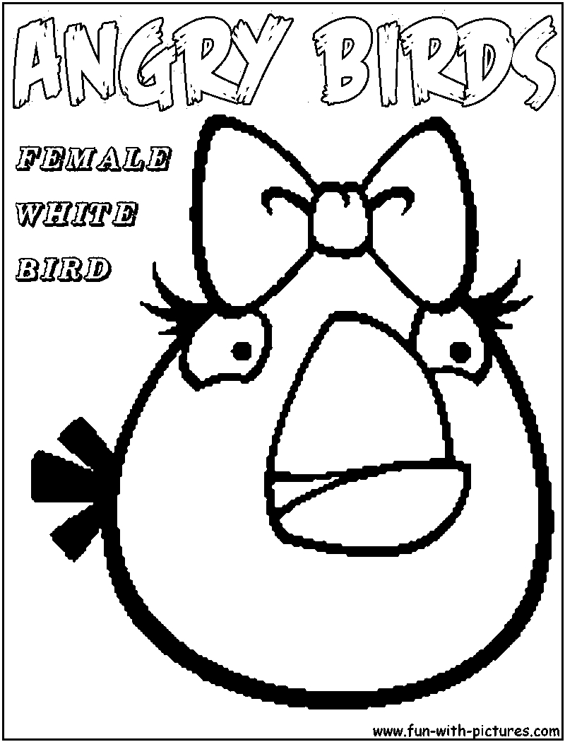 Coloriage d'Angry Birds : un oiseau prêt à lancer une attaque