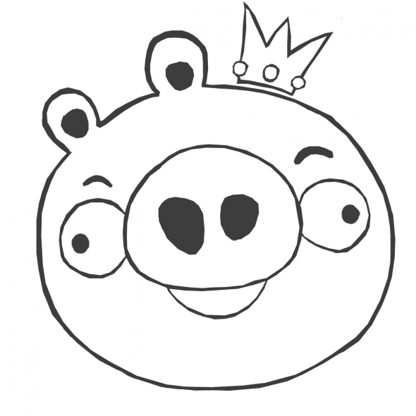 Coloriage d'un ensemble de personnages Angry Birds dans un décor ludique