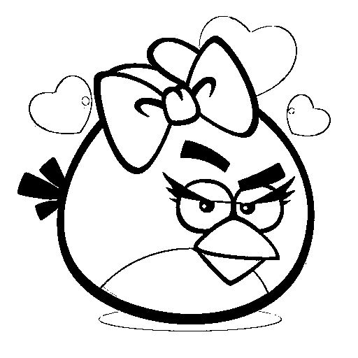 Coloriage d'Angry Birds avec des personnages emblématiques en pleine action