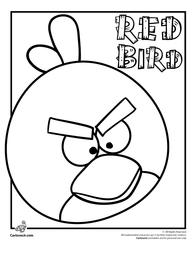 Coloriage des Angry Birds en pleine action sur un décor simple