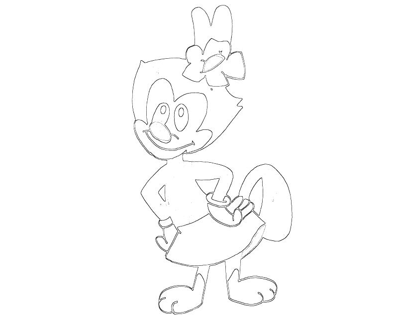 Coloriage d'Animaniacs avec Yakko, Wakko et Dot en pleine aventure