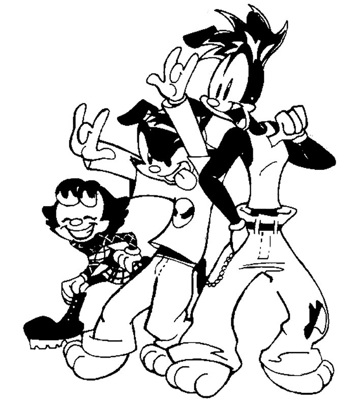 Les Animaniacs en pleine aventure dans un décor animé