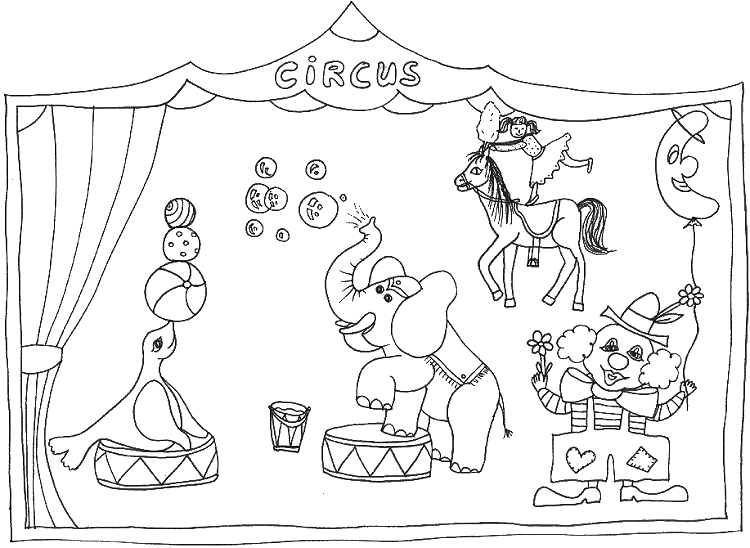Animaux de cirque en pleine représentation sous le chapiteau
