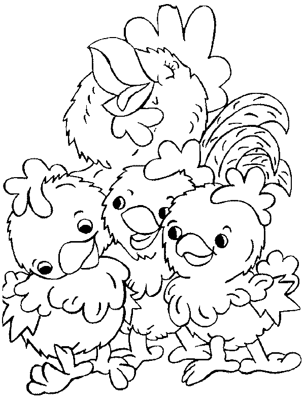 Coloriage d'animaux de la ferme dans un champ verdoyant